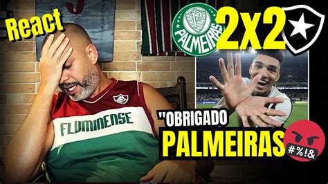 React Palmeiras X Botafogo Joga O De Bola Pela Libertadores E