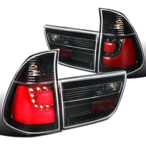 00 06 BMW E53 X5 LED Tube Style Tail Lights Gloss Black