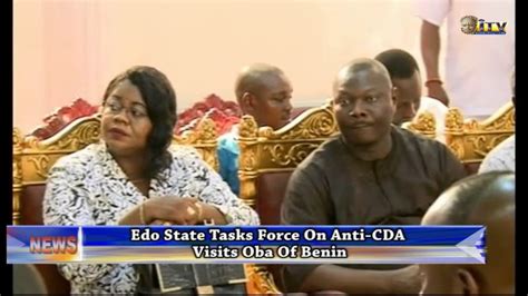 Edo State Task Force On Anti Cda Visits Oba Of Benin Youtube