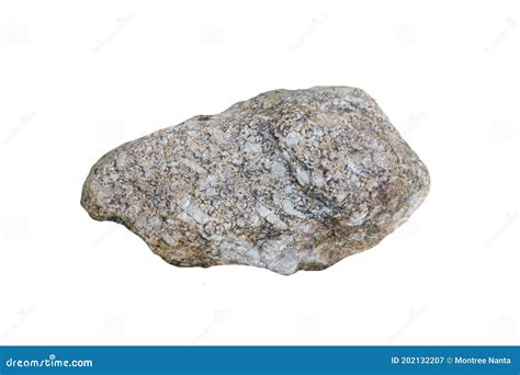 A Big White Quartzite Rock Quartz Stone Isolated On A White Background