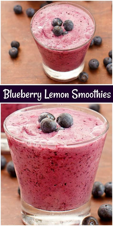 Blueberry Lemon Smoothies Recipe Lemon Smoothie Recipes Lemon