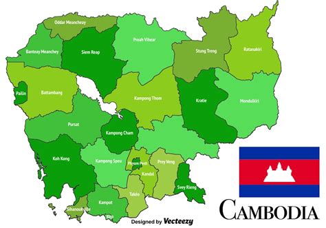 Vector Cambodia Map Vector Art At Vecteezy