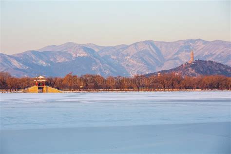 Beijing Summer Palace in Winter, China Stock Image - Image of palace ...