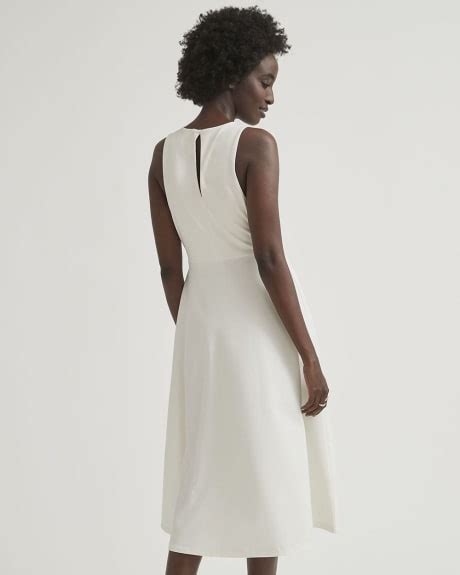 Halter Neck Fit And Flare Midi Dress Rwandco