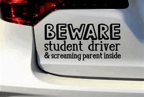 Student Driver Decal Teenager Driving Humor Beware New Etsy