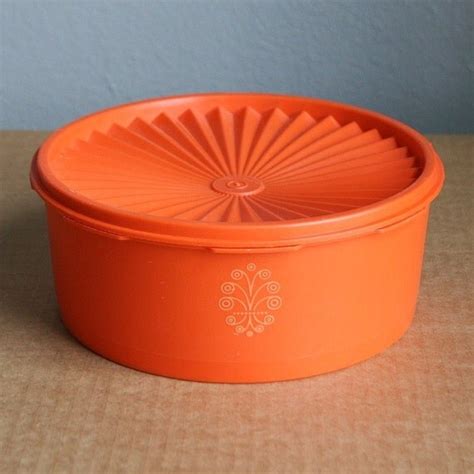 Vintage Large Orange Retro Tupperware Storage By Sariloaf On Etsy