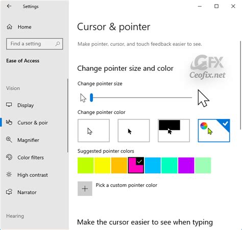 How To Change The Color And Size Of Your Mouse Pointer Windows