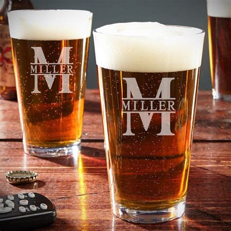 Personalized Pint Beer Glasses