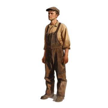 Ai Generative British Laborer Standing British Laborer Standing PNG