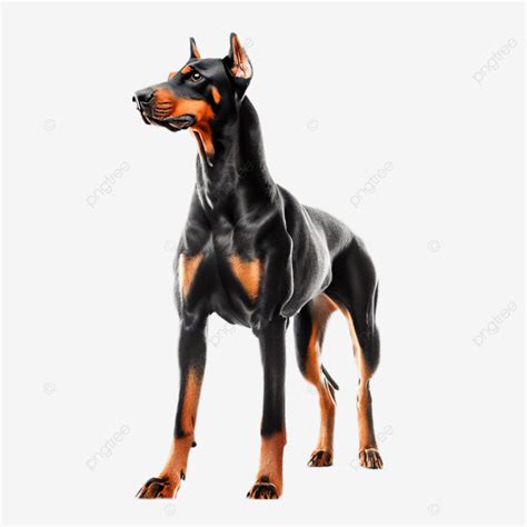 C O Isolado Doberman No Fundo Branco Png Doberman C O Branco Imagem