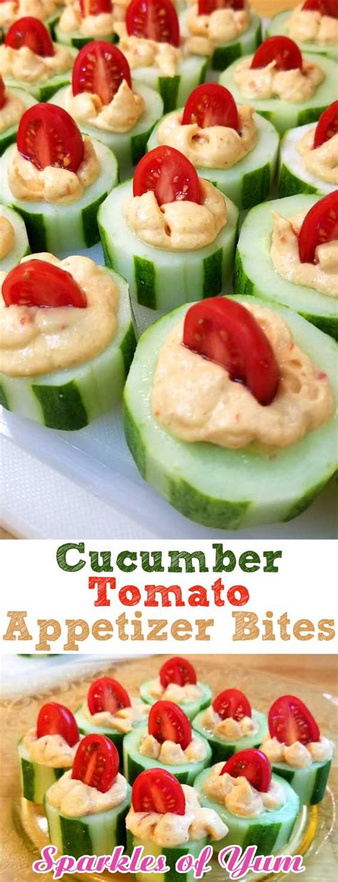 These Cucumber Tomato Appetizer Bites Are Filled With A Zesty Roasted