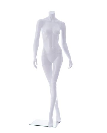 Headless Glossy White Female Mannequin