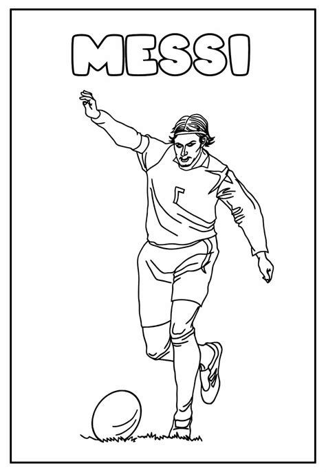 Desenho Do Messi Para Colorir