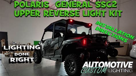 SSC2 Polaris General Reverse Light KIT Installation YouTube