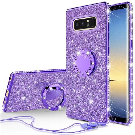 Soga Diamond Bling Glitter Cute Phone Case With Kickstand Compatible For Samsung Galaxy Note 8