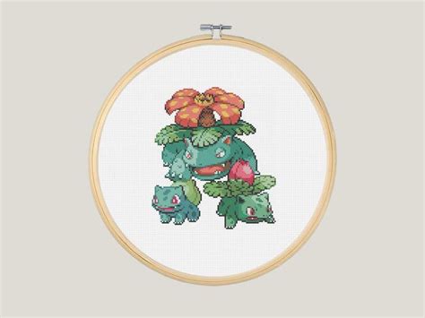 Grass Starters Bulbasaur Ivysaur And Venasaur Pokemon Etsy Pokemon