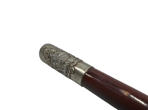 antique canadian wwi era military swagger stick staff  reserve
