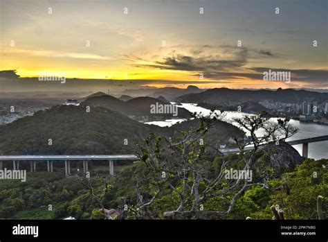 Photograph Of The Penha Convent At Sunset Also Showing The Cities Of