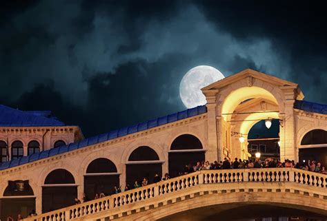 Rialto Bridge at Night Photograph by Darryl Brooks