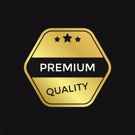 Etiqueta De Distintivo De Ouro De Qualidade Premium Vetor Premium