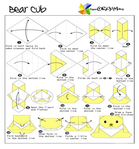 Animals Origami: Bear Cub | Paper Origami Guide