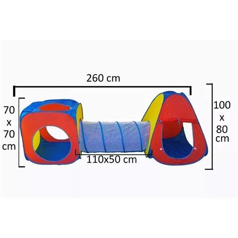 Barraca infantil túnel menino Dobrável Princesas 3x1 toca túnel 3