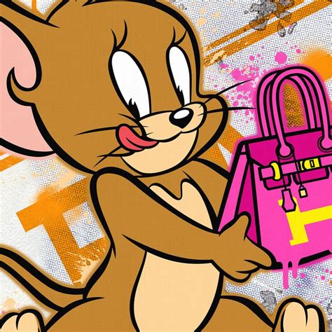 Jerry Cartoon Graffiti Hermes Birkin Tom And Jerry Street Art Fashion ...