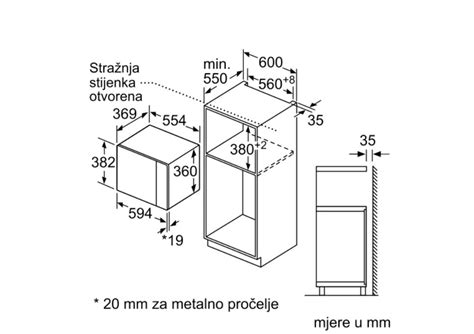 Bfl Ms Bosch Ugradbena Mikrovalna Pe Nica X Cm Nehr Aju I Elik