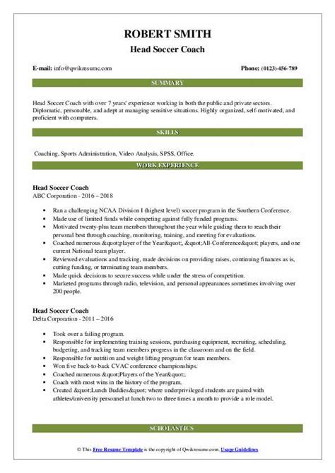 How To Write A Soccer Resume Resumege