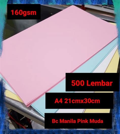 Jual Kertas Bc Pink Muda A4 500 Lembar Di Lapak Nas Bukalapak