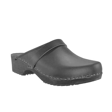 Wooden Slippers Classic Black Ullared Lantmän