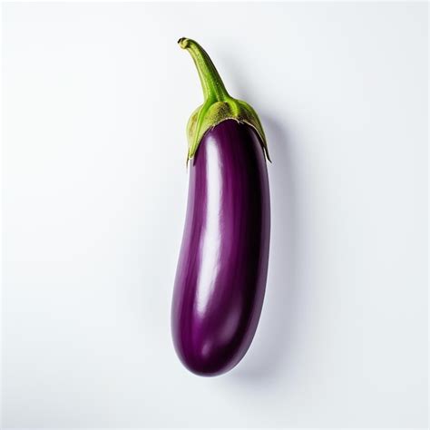 Premium Ai Image A Purple Eggplant With Green Stem