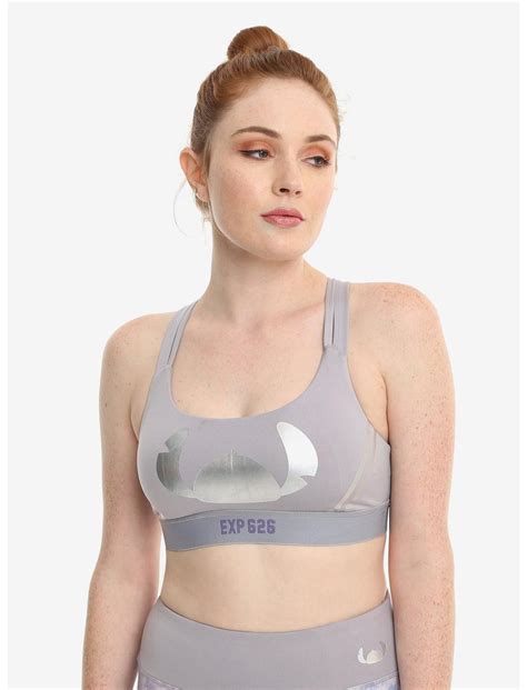 Disney Lilo And Stitch Hologram Low Impact Sports Bra Hot Topic