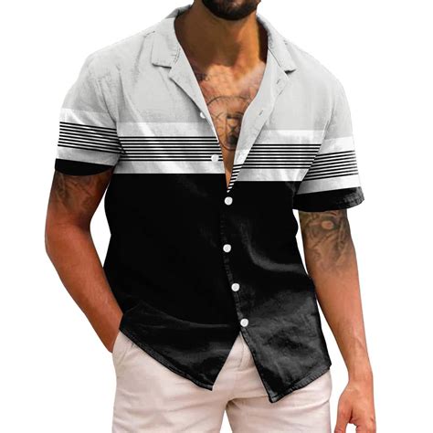 Entyinea Mens Casual Button Down Shirt Button Down Short Sleeve Linen