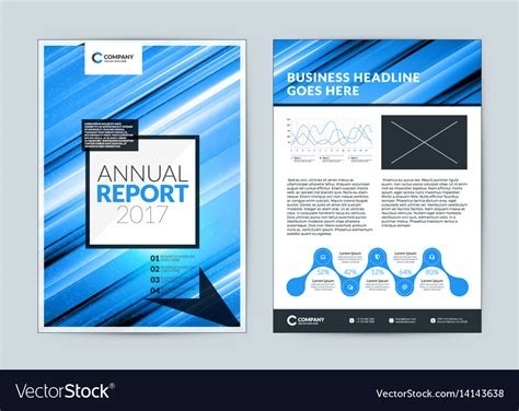 Annual Report Cover Design Template Flyer Vector Image