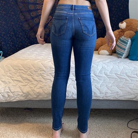 Hollister Skinny Jeans Medium Wash Model Is 56 Depop