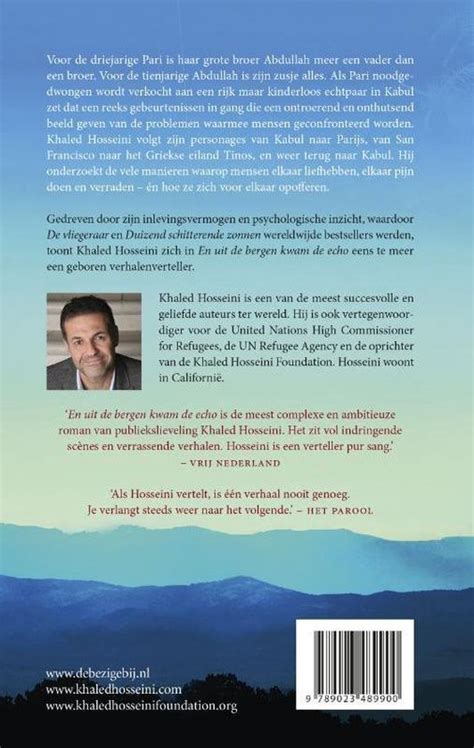 En Uit De Bergen Kwam De Echo Khaled Hosseini 9789023489900 Boeken