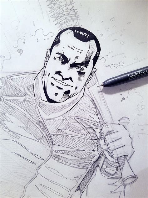 WIP - Negan (comic) by thefreshdoodle on DeviantArt