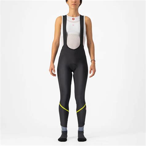 Castelli Velocissima Dt Women S Bibtights In Black Electric Lime