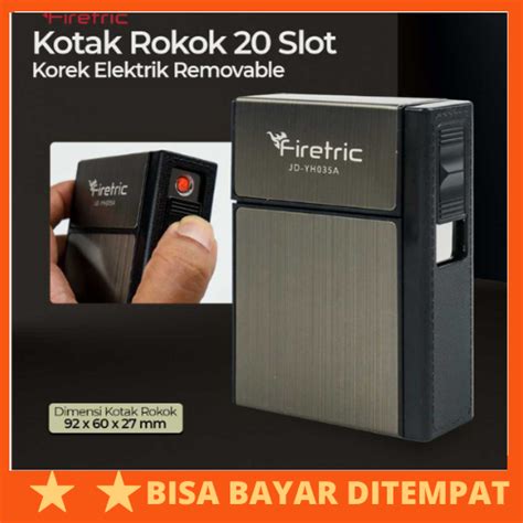 Focus Kotak Rokok 20 Slot Korek Elektrik Removable Kotak Bungkus