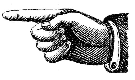 9 Hand Pointing Finger Clipart! | Pointing hand, Clip art vintage ...