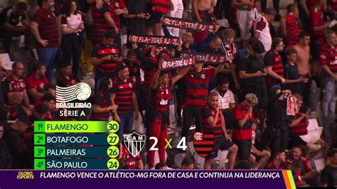 Vídeo Flamengo Vence O Atlético Mg Fora De Casa E Continua Na