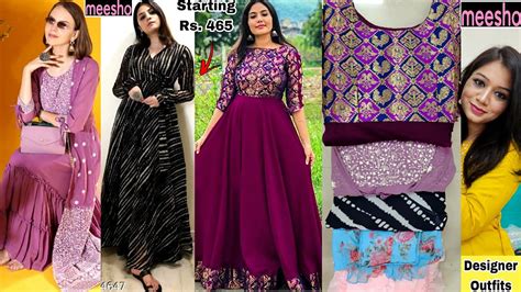 🌻meesho Kurtikurta Set Haul Starting Rs465😀 Partywear Kurti Haul