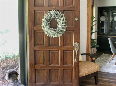 Diy Front Door Makeover With Gel Stain How To Stain Over A Off