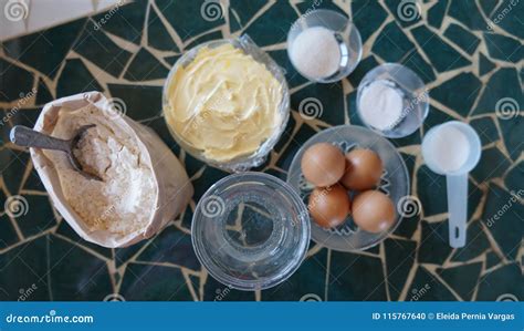 Ingredients for Making Bread Stock Photo - Image of closeup, basket ...