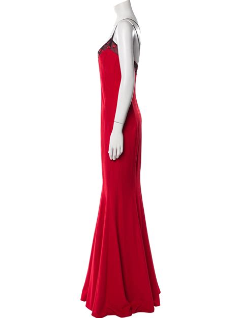 Lanvin Scoop Neck Long Dress W Tags Red Dresses Clothing