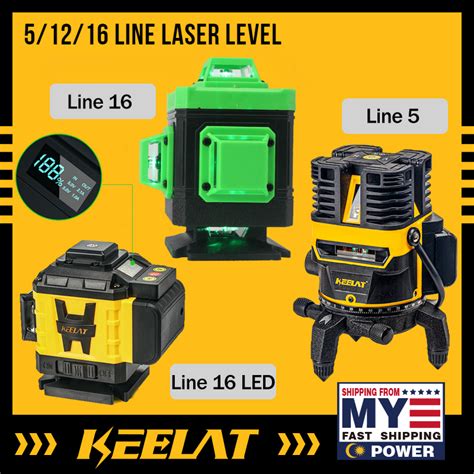 Keelat Line Laser Level Green Light Self Leveling Rotary