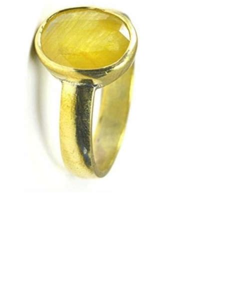 Ceylonmine Ratti Natural Yellow Sapphire Pukhraj Gemstone Stone Ring