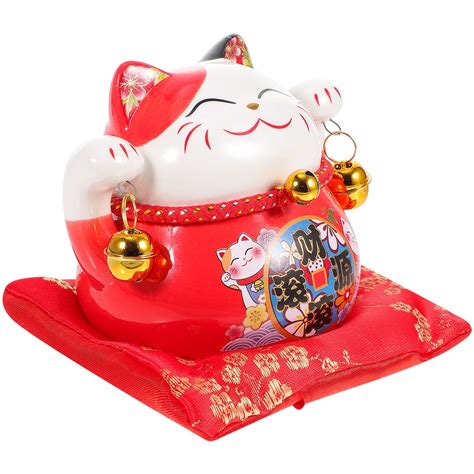 Home Decor Ceramic Cat Piggy Bank Feng Shui Ceramics Lucky Walmart