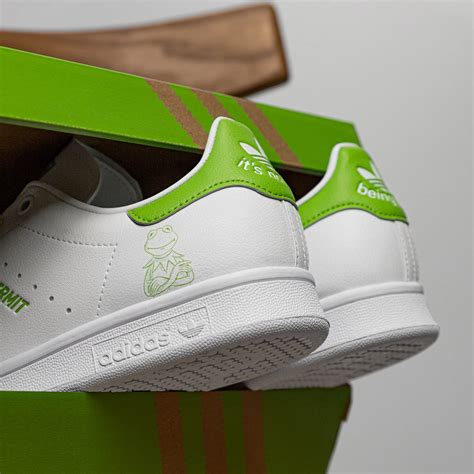 Adidas X Disney Stan Smith Kermit The Frog Footwear White Green